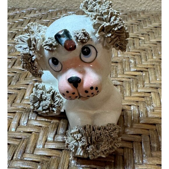 Vintage Ceramic 1950's Spagittie Poodle Dog Figurine Made In Japan Collectible - Picture 1 of 7